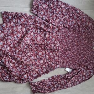 Floral Burgundy Women's Top
